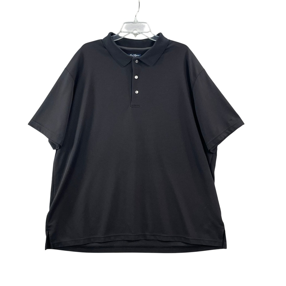 Ben Hogan Performance Polo Shirt Men's 3XL Black Textured Short Sleeves Golf Top